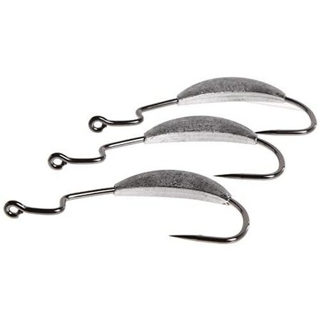 Gamakatsu Weighted Monster Hook, Size 50, 14 Oz Needle Point, Extra Wide Gap, Ringed Eye, Ns Black, 3PK 283415-1/4
